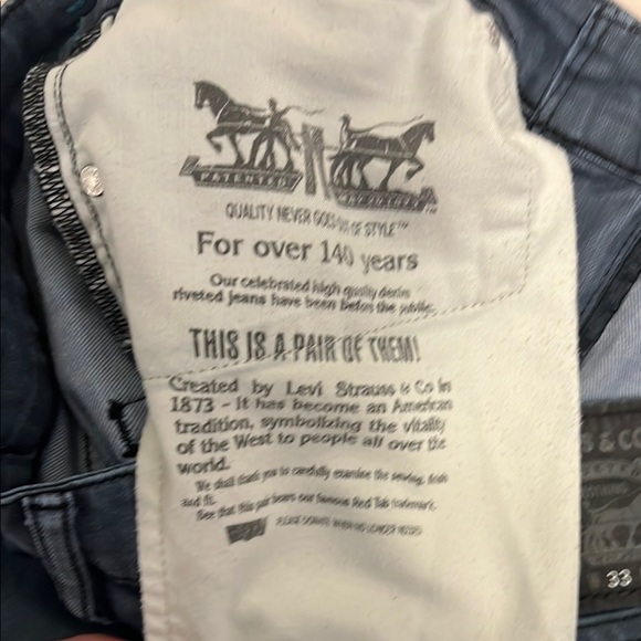 Levi's 511 Blue Skinny fit Jeans Denim Size 33x34 - Picture 8 of 9